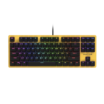 Gaming keyboard Hator Skyfall TKL Pro Wireless Yellow, PBT, Укр
