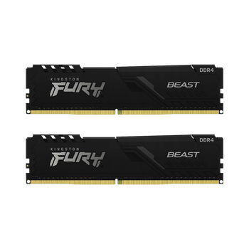 16GB (8GBx2) Kingston Fury Beast Black DDR4 3200 MHz, CL16-18-18 16GB (8GBx2) Kingston Fury Beast Black DDR4 3200 MHz, CL16-18-18