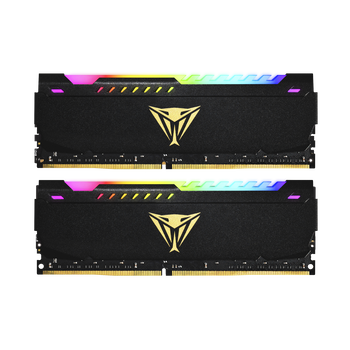 16GB (8GBx2) Patriot Viper Steel RGB Black DDR4 3600 MHz, CL20-26-26