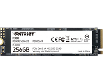 256GB / M.2 Patriot P300 Зчитування: 1700MB/s; Запис: 1100MB/s