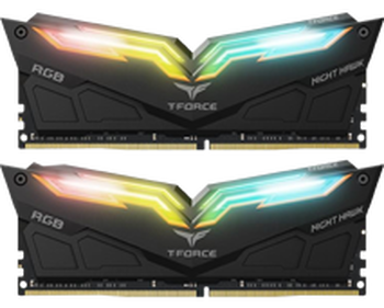 16GB (8GBx2) Team T-Force Night Hawk RGB Black DDR4 3200 MHz, CL16-18-18 16GB (8GBx2) Team T-Force Night Hawk RGB Black DDR4 3200 MHz, CL16-18-18
