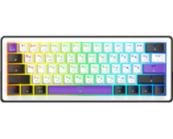 Игровая клавиатура Hator Hellyberry HK60 Wireless White-Violet / Linear (HK60_wireless)