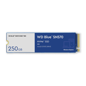 250GB / M.2 WD Blue SN570 Зчитування: 3300MB/s; Запис: 1200MB/s