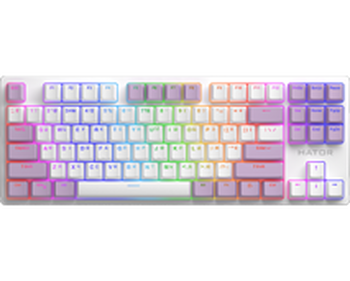 Ігрова клавіатура Hator Rockfall 2 Mecha Signature Edition White/White/Lilac / Linear