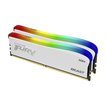 32GB (16GBx2) Kingston Fury Beast White RGB SE DDR4 3200 MHz, CL-16-20-20