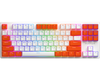 Ігрова клавіатура Hator Rockfall 2 Mecha Signature Edition White/White/Orange / Linear
