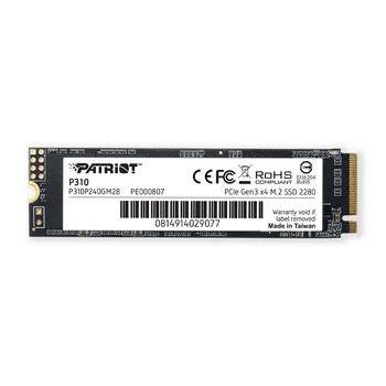 240GB / M.2 Patriot P310 Зчитування: 1700MB/s; Запис: 1000MB/s
