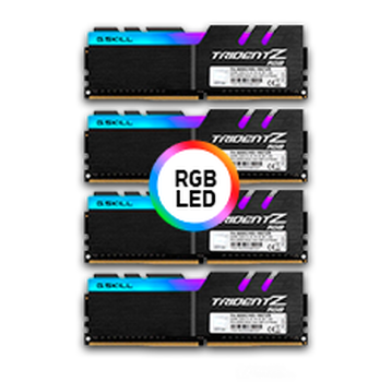 64GB (16GBx4) G.Skill Trident Z RGB DDR4 3200 MHz, CL16-18-18
