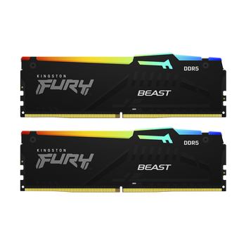 64GB (32GBx2) Kingston Fury Beast RGB Black DDR5 5200 MHz, CL36-36-36