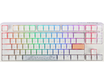 Gaming keyboard Ducky One 3 TKL Cherry MX Blue RGB White UA / Clicky (DKON2187ST-CUAPXPWWWSC1)