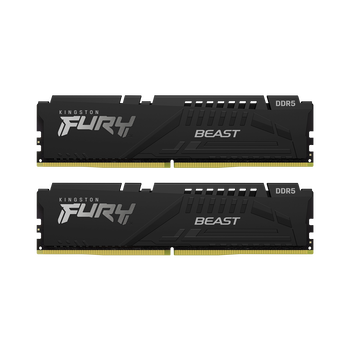 16GB (8GBx2) Kingston Fury Beast Black DDR5 6000 MHz, СL36-38-38 <b>XMP/Expo</b>