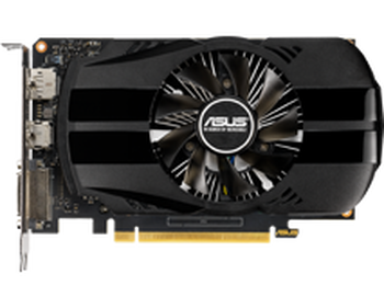 NVIDIA GeForce GTX 1650 Phoenix Asus, 4GB GDDR5, 128 bit, без тепловых трубок