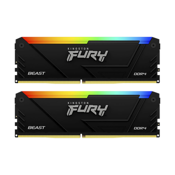 32GB (16GBx2) Kingston Fury Beast RGB DDR4 3600 MHz, CL18-22-22