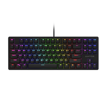 Ігрова клавіатура Hator Rockfall TKL Mecha Pink Black, Linear, PBT, Укр