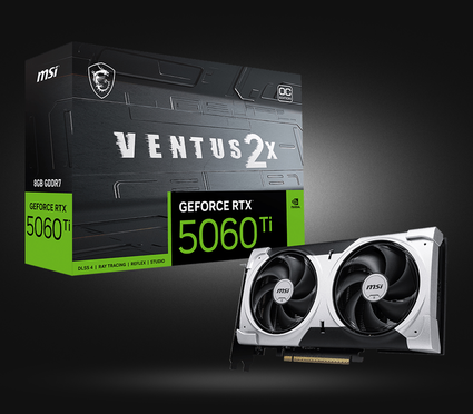 Видеокарта NVIDIA GeForce RTX 5060 Ti, Ventus 2X OC Plus MSI, 16GB