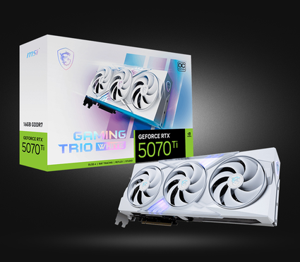Видеокарта NVIDIA GeForce RTX 5070 Ti Gaming Trio OC White MSI