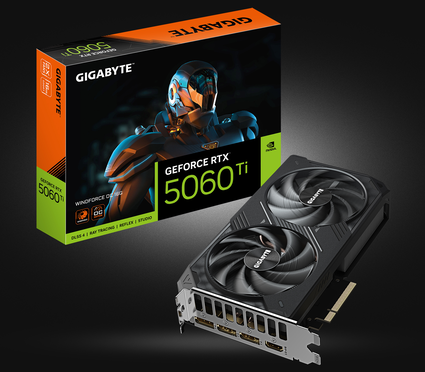Відеокарта NVIDIA GeForce RTX 5060 Ti, Windforce OC Gigabyte, 16GB