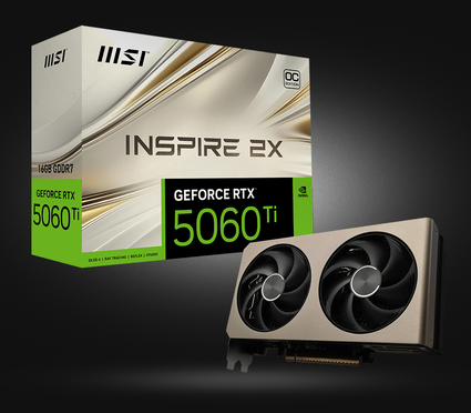 Video card NVIDIA GeForce RTX 5060 Ti, Inspire 2X OC MSI, 16GB
