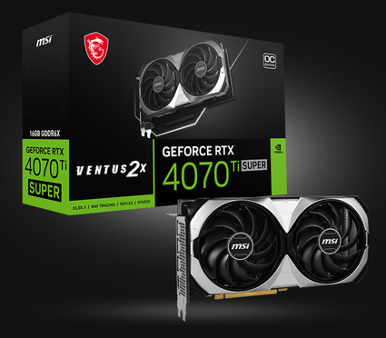 キ*ウ様 NVIDIA GEFORCE RTX 4070ti VENTUS2X Видеокарта NVIDIA GeForce RTX 4070 Ti Super Ventus 2X OC MSI, 16GB