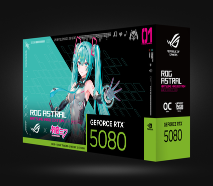 ROG RTX5080 HATSUNE MIKU EDITION 新品 ROG Astral GeForce RTX™ 5080 16GB GDDR7 OC HATSUNE MIKU EDITION