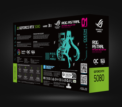 Видеокарта NVIDIA GeForce RTX 5080 HATSUNE MIKU Edition OC Asus